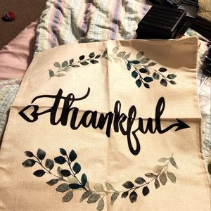 Thankful pillow cover